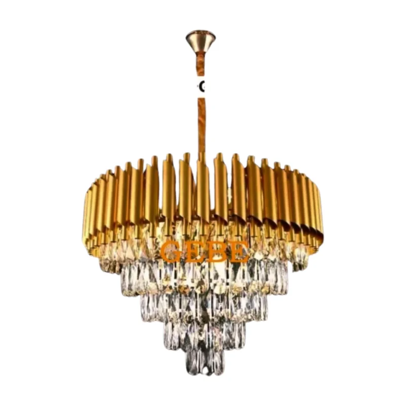 Elegant Gold Crystal Chandelier