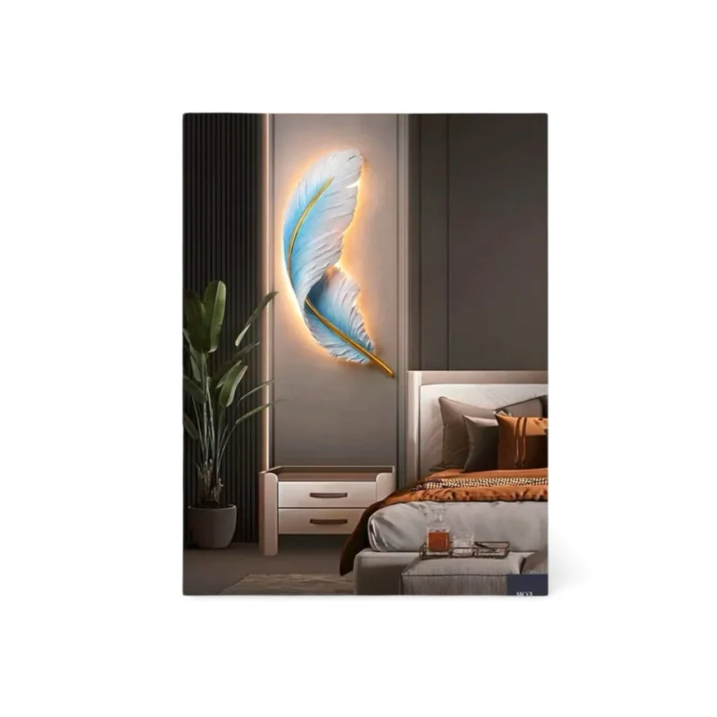 Feather Wall Art Light