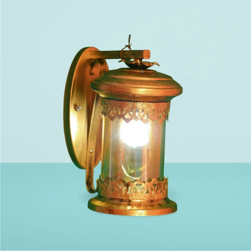 Vintage Brass Wall Lantern