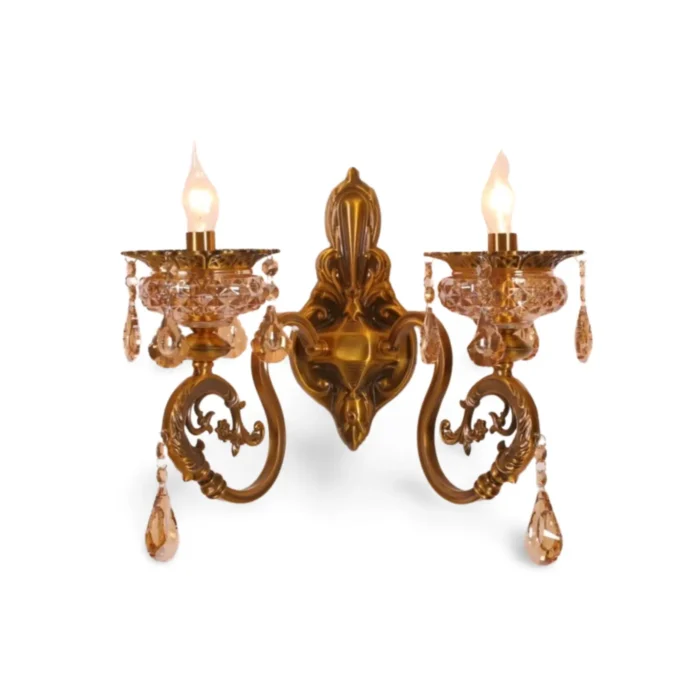 Vintage Crystal Wall Sconce Light