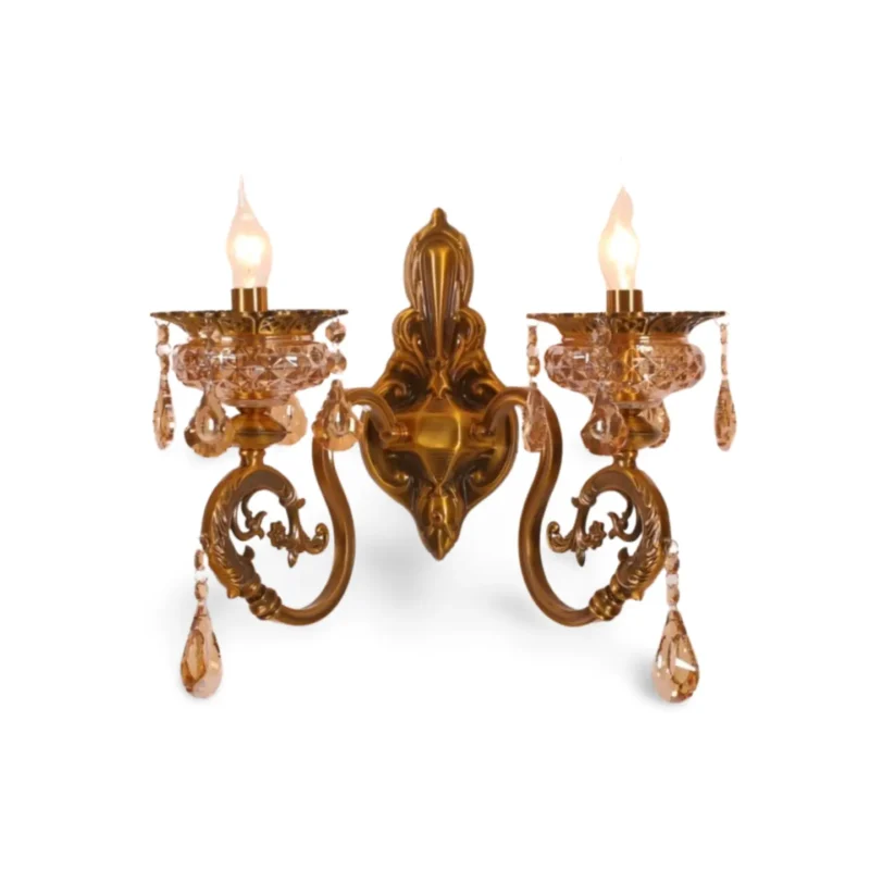 Vintage Crystal Wall Sconce Light